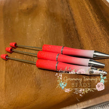 Load image into Gallery viewer, Beadable Pen - Red/White Ombre Beadable Pen
