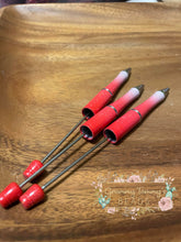 Load image into Gallery viewer, Beadable Pen - Red/White Ombre Beadable Pen
