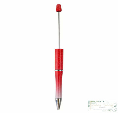 Red & White Ombre Beadable Pen Beadable Pen