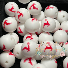 Load image into Gallery viewer, Reindeer 15Mm Round Silicone Bead Beads
