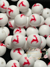 Load image into Gallery viewer, Reindeer 15Mm Round Silicone Bead Beads
