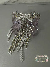 Load image into Gallery viewer, Rhinestone Bow Bead with Chains - 1 Count Rhinestone Bow with chains
