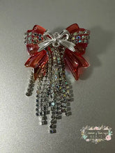 Load image into Gallery viewer, Rhinestone Bow Bead with Chains - 1 Count Rhinestone Bow with chains
