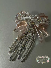 Load image into Gallery viewer, Rhinestone Bow Bead with Chains - 1 Count Rhinestone Bow with chains

