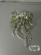 Load image into Gallery viewer, Rhinestone Bow Bead with Chains - 1 Count Rhinestone Bow with chains
