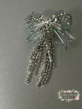 Load image into Gallery viewer, Rhinestone Bow Bead with Chains - 1 Count Rhinestone Bow with chains
