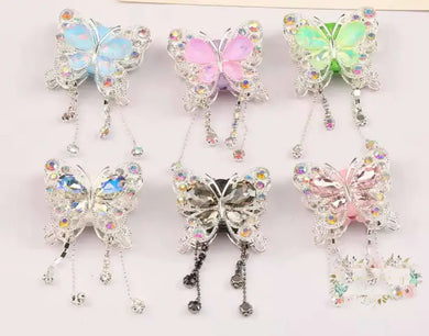 Rhinestone Butterfly with Chains Fancy Butterfly