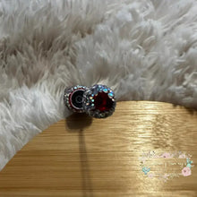 Load image into Gallery viewer, Rhinestone Heart Crystal Beadable Pens - Red Color Hearts Beadable Pen
