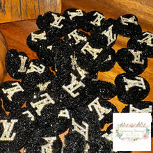 Load image into Gallery viewer, Rhinestone Heart Love Acrylic Beads - Black
