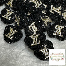 Load image into Gallery viewer, Rhinestone Heart Love Acrylic Beads - Black
