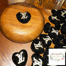 Load image into Gallery viewer, Rhinestone Heart Love Acrylic Beads - Black
