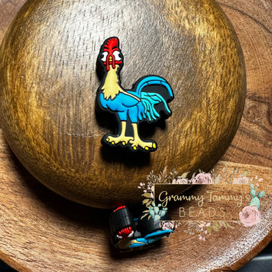 Rooster Silicone Focal Bead Beads