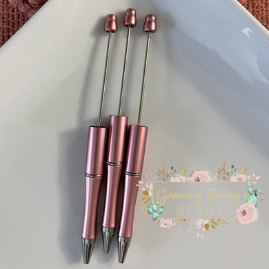 Beadable Pens - Rose Gold Beadable Pen