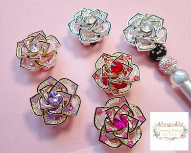 Rotating Spinner Hollow Flower Fancy Pen Toppers - Assorted Colors Available Rotating Spinning Topper