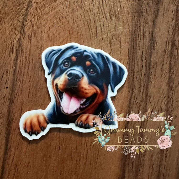 Rottweiler Flatback - 40 X 35Mm