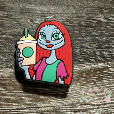 Sally Drinking Coffee - Silicone Focal Bead Silicone Focal Bead