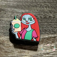Load image into Gallery viewer, Sally Drinking Coffee - Silicone Focal Bead Silicone Focal Bead

