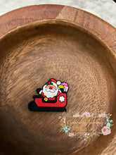 Load image into Gallery viewer, Santa In Sleigh Silicone Focal Bead Beads
