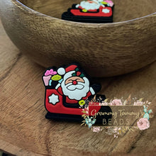 Load image into Gallery viewer, Santa In Sleigh Silicone Focal Bead Beads
