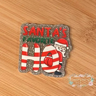 Santa’s Favorite - Silver Glitter Flatback Glitter Flatback