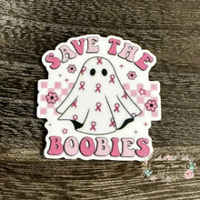 Load image into Gallery viewer, Save the Boobies Acrylic Flatback Acrylic Flatback
