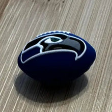 Load image into Gallery viewer, Seatle Seahawks Football - Silicone Focal Bead 3d Silicone Focal Bead
