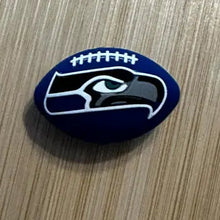 Load image into Gallery viewer, Seatle Seahawks Football - Silicone Focal Bead 3d Silicone Focal Bead
