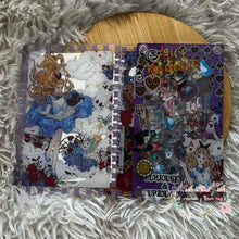 Load image into Gallery viewer, Shaker Notebook - Alice - SIZE A7 ONLY Acrylic Pen/Pencil/Brush Holder
