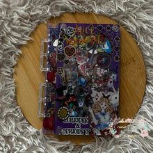 Load image into Gallery viewer, Shaker Notebook - Alice - SIZE A7 ONLY Acrylic Pen/Pencil/Brush Holder
