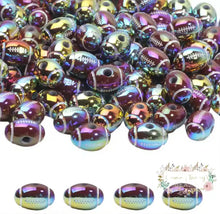Load image into Gallery viewer, Shiny Football Beads - 5 Count Football Beads
