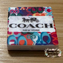 Load image into Gallery viewer, SILICONE FOCAL BEAD - Co*ch Multi Color Square Silicone Focal Bead
