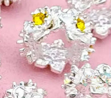 Load image into Gallery viewer, Silver Rhinestone Beads Flower Spacers Bead Assorted colors available 14mm Rhinestone Spacer Beads
