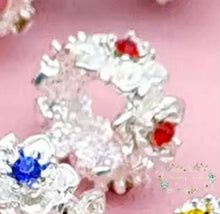 Load image into Gallery viewer, Silver Rhinestone Beads Flower Spacers Bead Assorted colors available 14mm Rhinestone Spacer Beads
