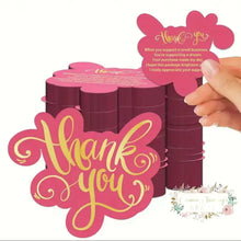 Load image into Gallery viewer, Small Business Pink Double-Sided Thank You Cards - 25 Count Thank you Card
