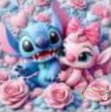 Load image into Gallery viewer, Blue man &amp; Pink Girl Square Silicone Focal Bead Silicone Square Bead
