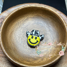 Load image into Gallery viewer, Smiling Cowboy Yellow Silicone Focal Bead 1 Count Beads
