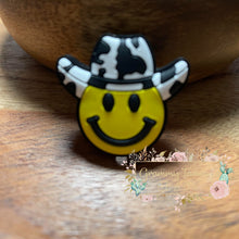 Load image into Gallery viewer, Smiling Cowboy Yellow Silicone Focal Bead 1 Count Beads
