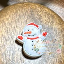 Load image into Gallery viewer, Snowman Silicone Focal Bead
