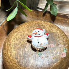 Load image into Gallery viewer, Snowman Silicone Focal Bead
