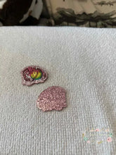 Load image into Gallery viewer, Glove and Softball - Pink Glitter Flatback Glitter Flatback
