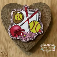Load image into Gallery viewer, Softball Equipment - Gold Glitter Flatback Glitter Flatback

