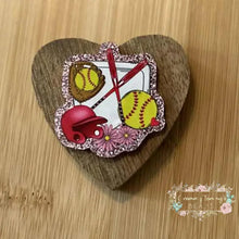 Load image into Gallery viewer, Softball Equipment - Gold Glitter Flatback Glitter Flatback
