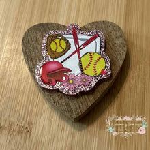 Load image into Gallery viewer, Softball Equipment - Gold Glitter Flatback Glitter Flatback

