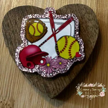 Load image into Gallery viewer, Softball Equipment - Gold Glitter Flatback Glitter Flatback
