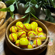 Load image into Gallery viewer, Softball Matte 20Mm Acrylic Beads - 5 Count
