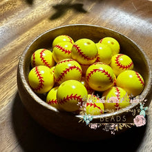 Load image into Gallery viewer, Softball Matte 20Mm Acrylic Beads - 5 Count
