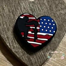 Load image into Gallery viewer, Soldier Flag Silicone Focal Bead Silicone Focal Bead

