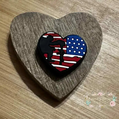 Soldier Flag Silicone Focal Bead Silicone Focal Bead