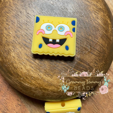 Sponge Man #2 Silicone Focal Bead 1-Count Beads