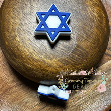 Load image into Gallery viewer, Star Of David Silicone Focal Bead Beads
